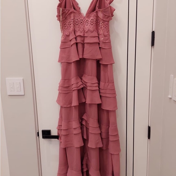 GLAMOROUS TRUE DECADENCE RUFFLE GOWN IN PINK - Picture 3 of 5